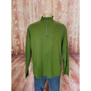 Cloudveil Men Sweater Green 1/4 Zip Pullover Shirt Base Layer Thermal Size 2XL